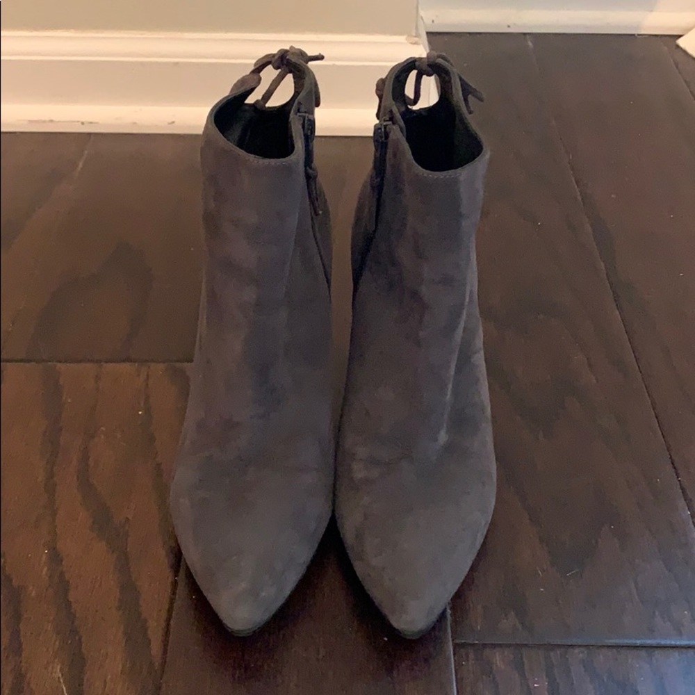 Stuart Weitzman Gray Suede Booties